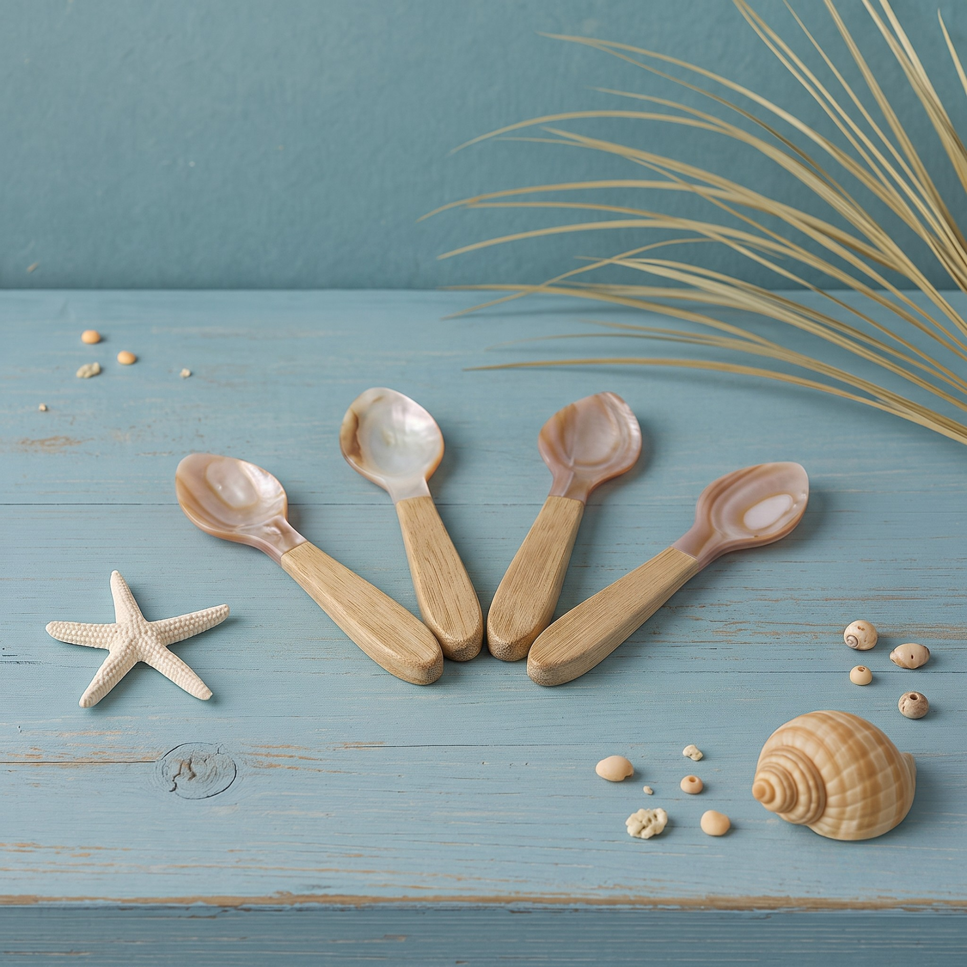 Serin Shell Small Spoons, Set of 4
