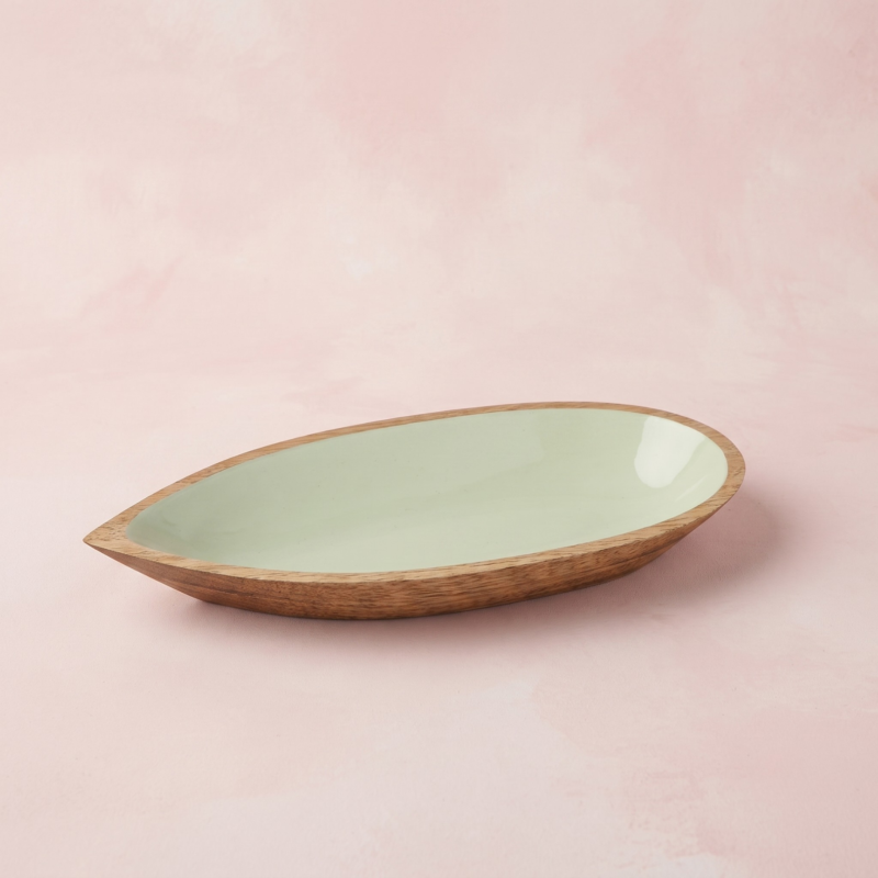 Grand bol ovale Madras, Menthe