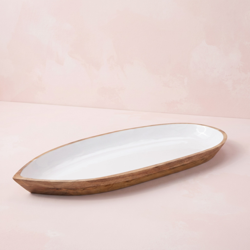 Plat de présentation ovale Madras, XL