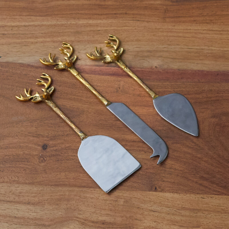 Set de couverts à fromage en forme de cerf