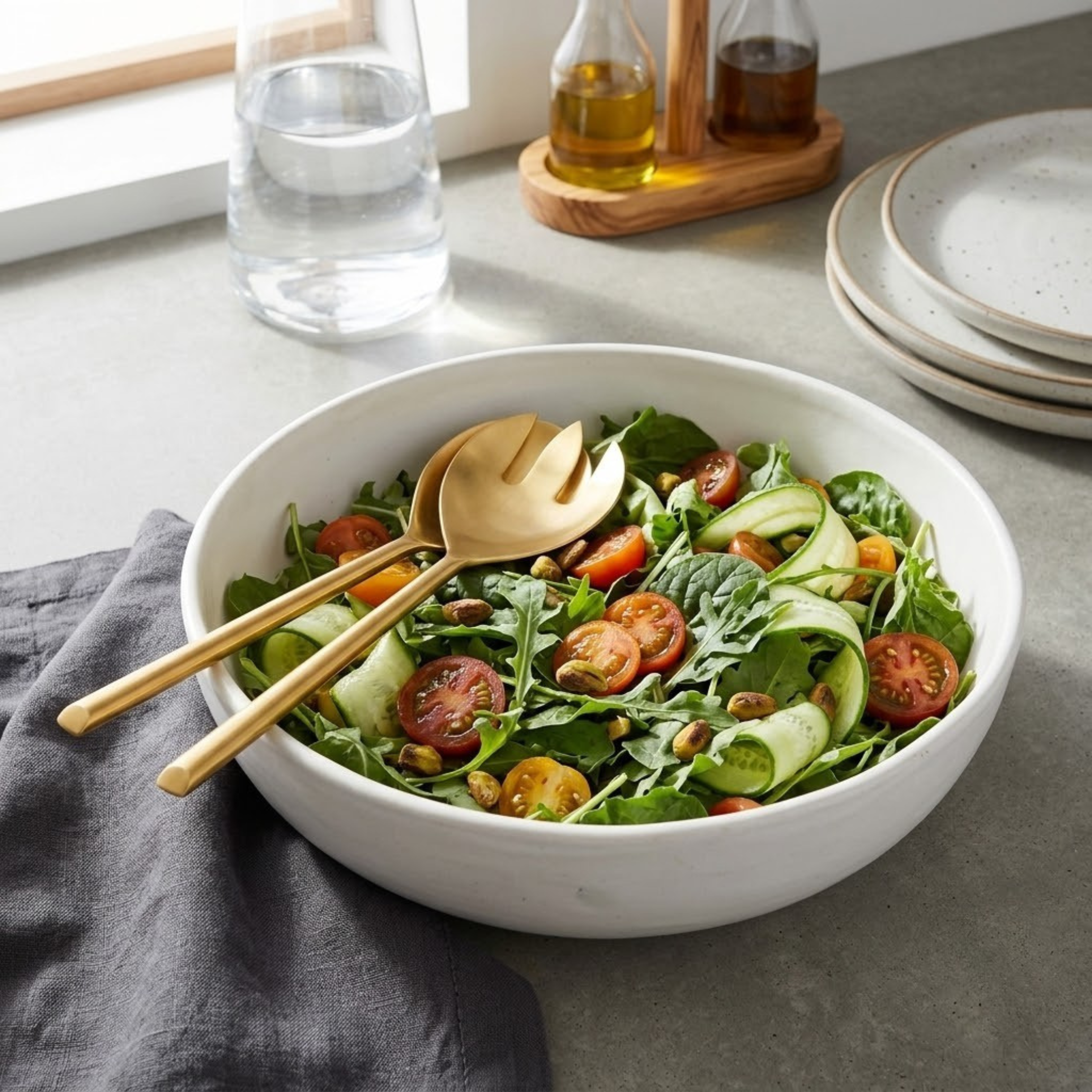Matte Gold Serving Set - Image 2