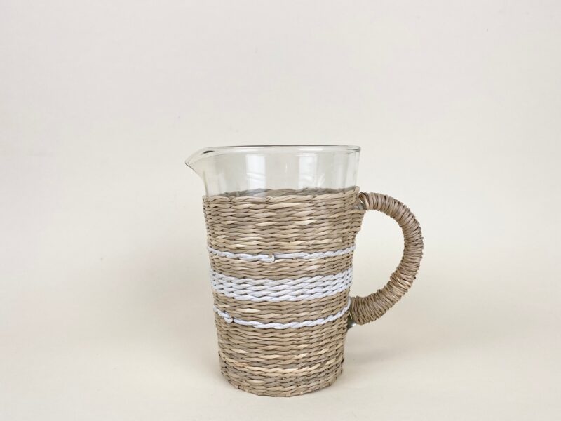Seagrass White Stripe Pitcher