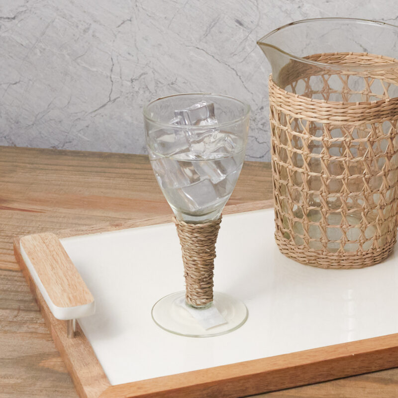 Grand verre à vin en herbe de mer