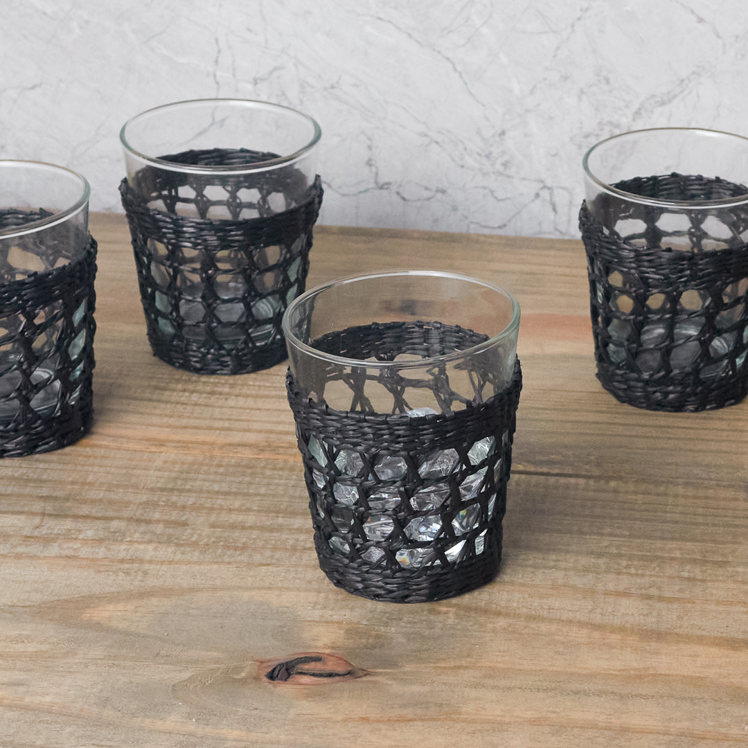 Gobelet cage Seagrass, noir