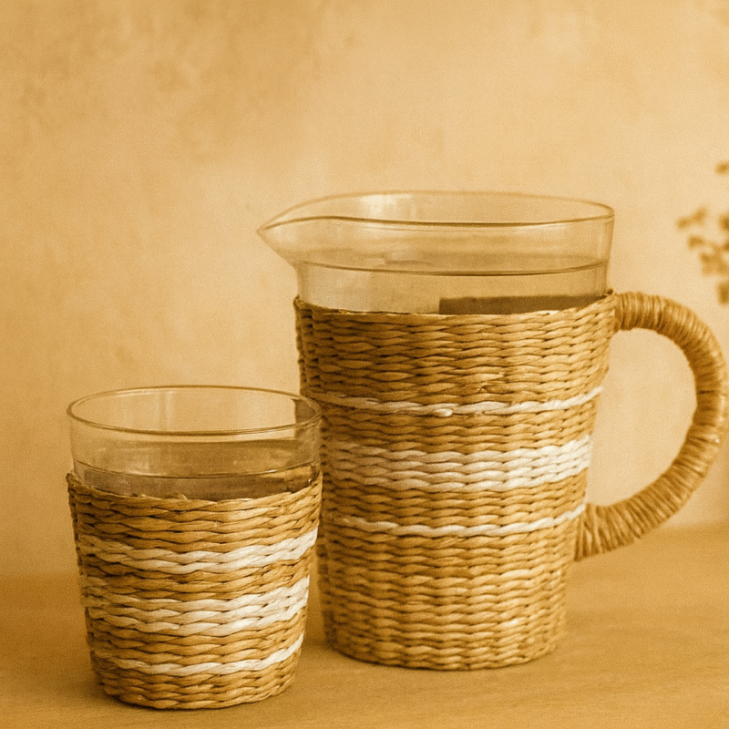 Seagrass White Stripe Tumbler