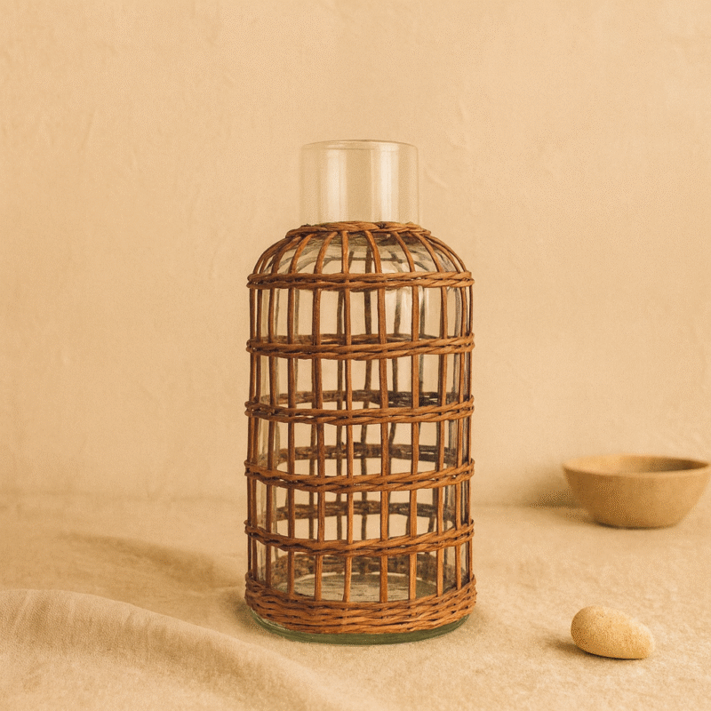 Seagrass Rattan M. Vase