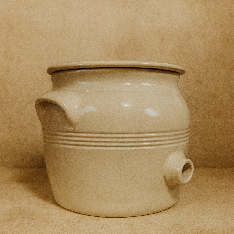 Poterie Renault Vintage Vinegar Berry Jar - Medium (4L) - White