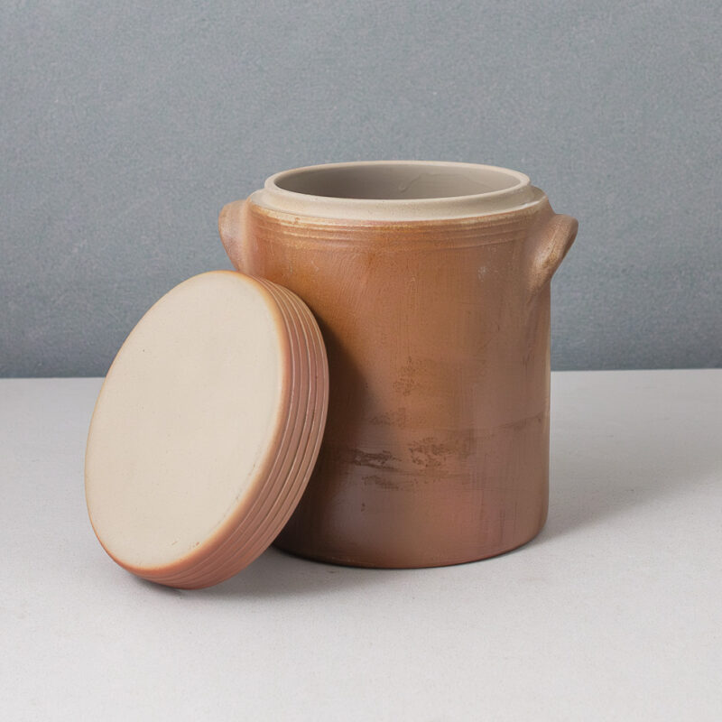 Poterie Renault Jarre couverte - (2 L) Marron