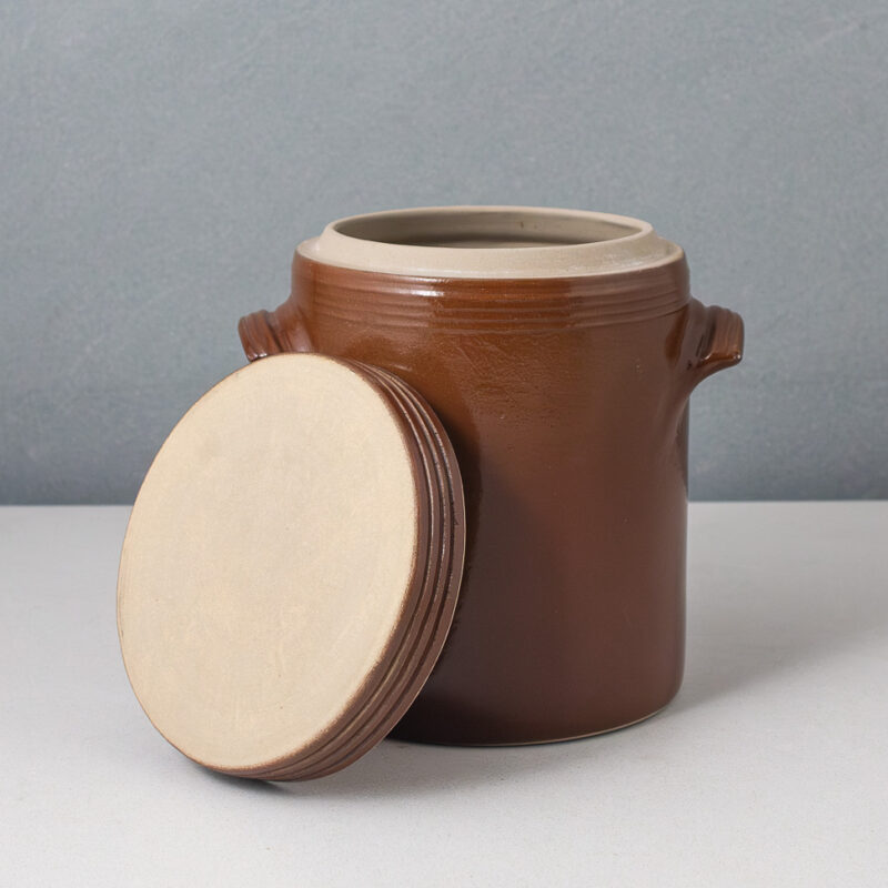Poterie Renault Jarre couverte - (3 L) Marron