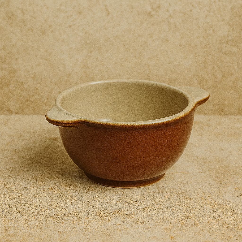 Bol avec anse - Poterie Renault (0,35 L) - Marron