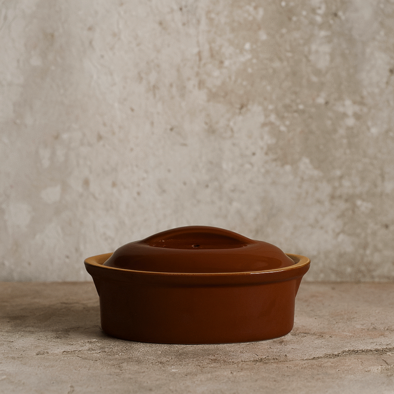 Plat ovale Poterie Renault (Moyen - 0,80 L) - Marron