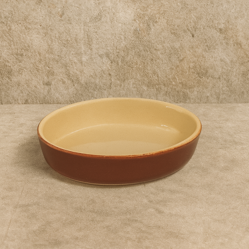Plat ovale - Poterie Renault (Moyen - 1 L) - Marron