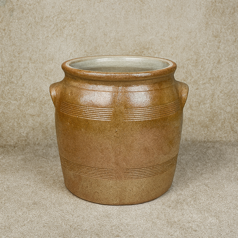 Pot baril Bonny sur Loire - Poterie Renault (Très Grand - 13 L) - Sel