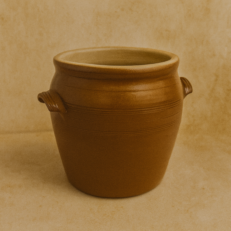 Poterie Renault Bonny sur Loire Barrel Crock (5.5L) Brown