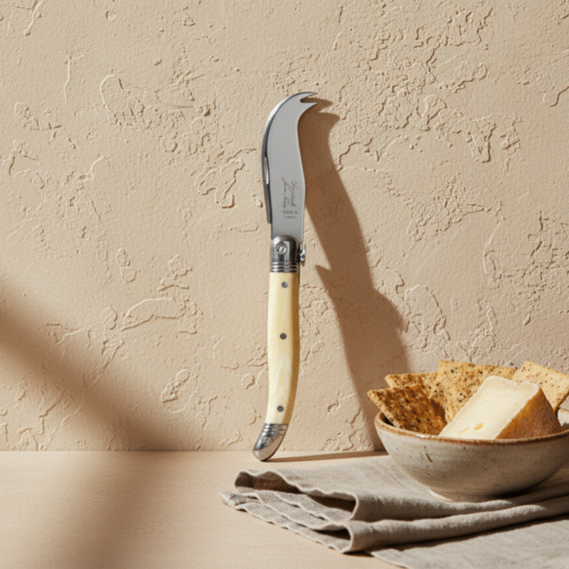 Laguiole Mini Fork-tipped Knife, Pale Horn