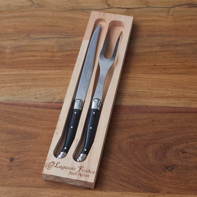 Set de Sculpture Laguiole, Noir dans Boîte en Bois