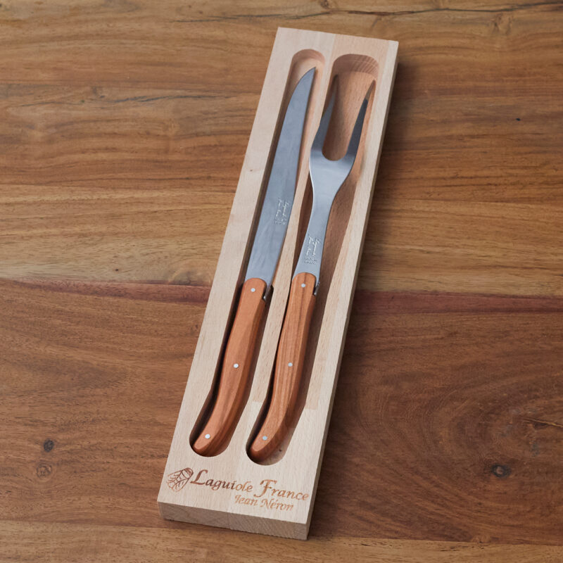 Set de Sculpture Laguiole, Bois d'Olive dans Boîte en Bois