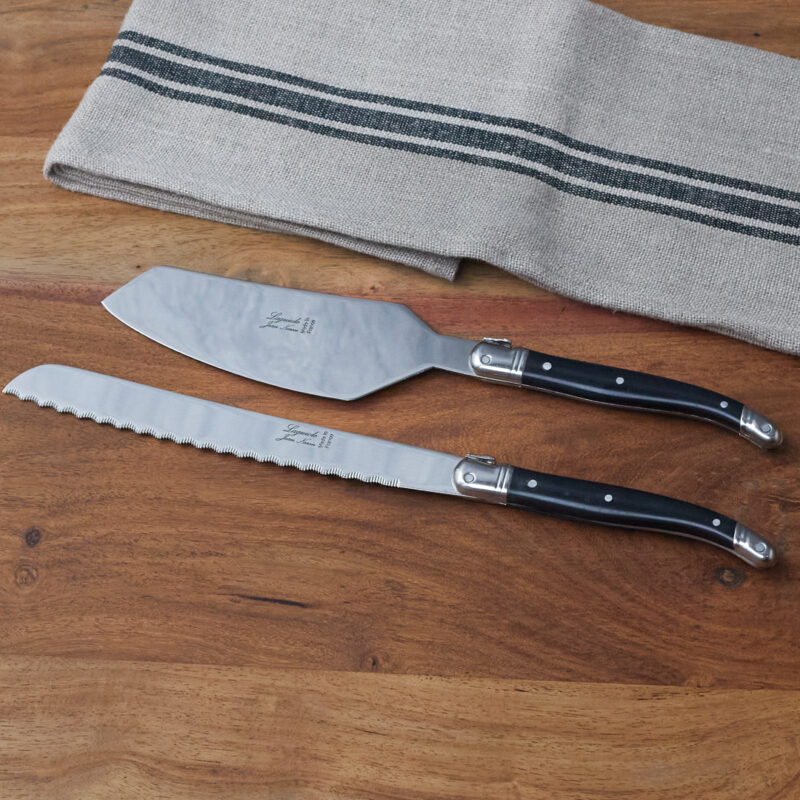 Set de Service à Gâteau Laguiole, Noir dans Boîte en Bois