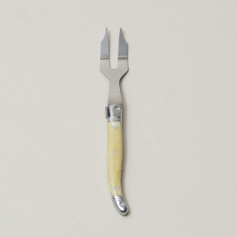 Laguiole Mini Cheese Fork, Pale Horn - Image 2