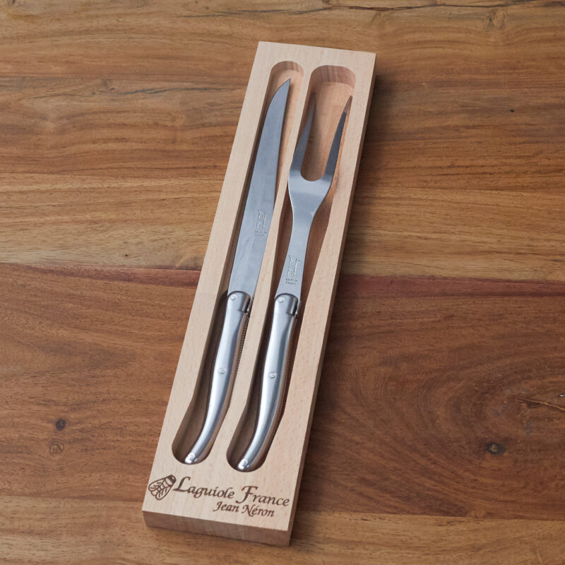 Set de Sculpture Laguiole, Platine Acier Inoxydable dans Boîte en Bois