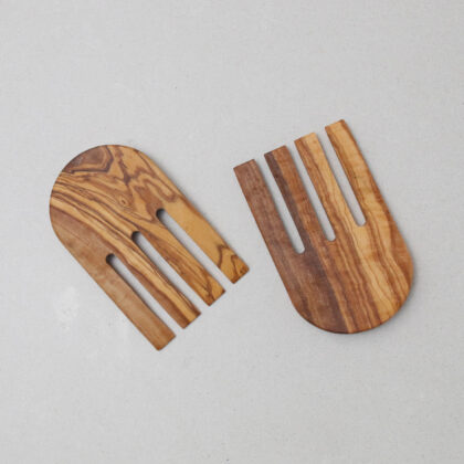 Olive Wood Salad Hands