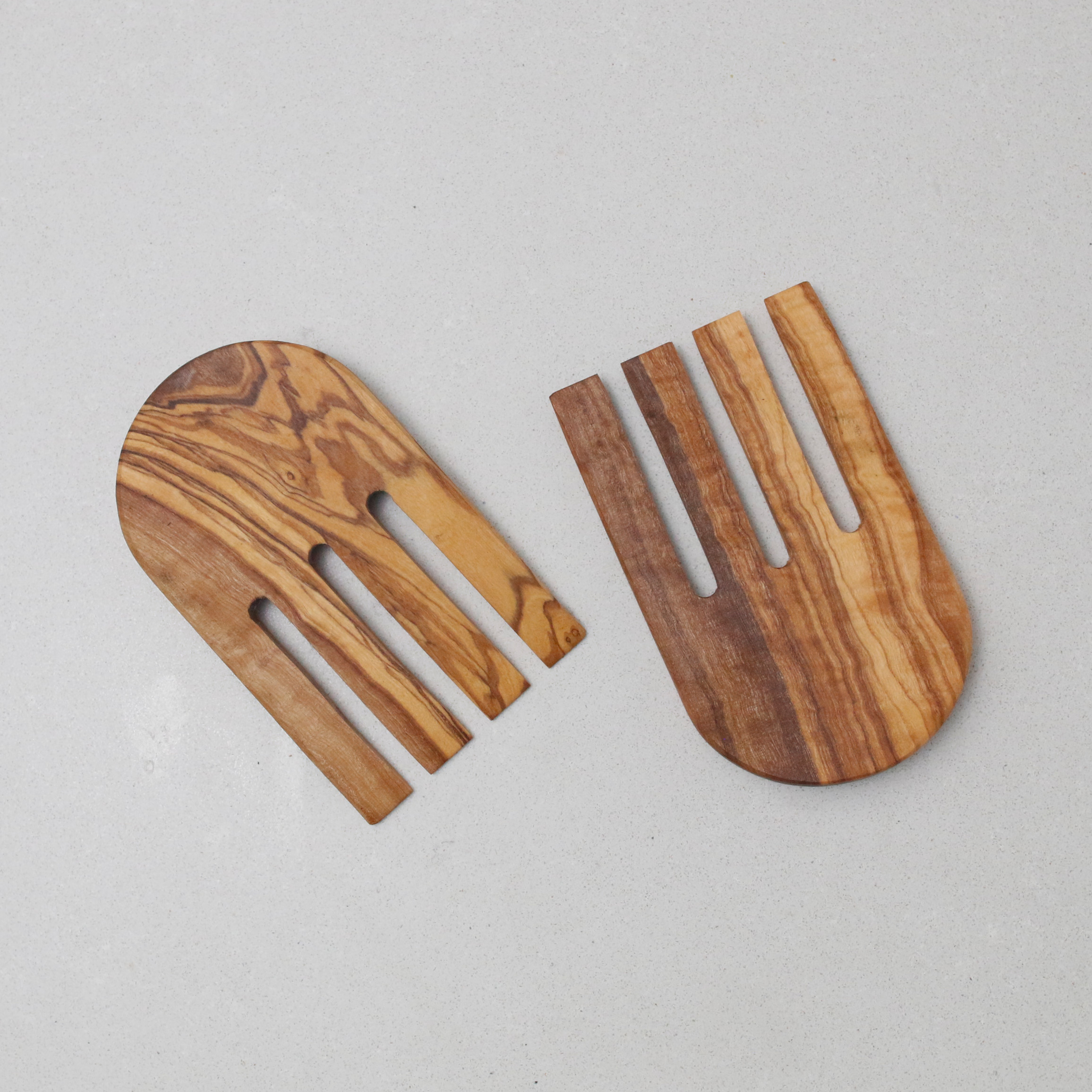 Olive Wood Salad Hands