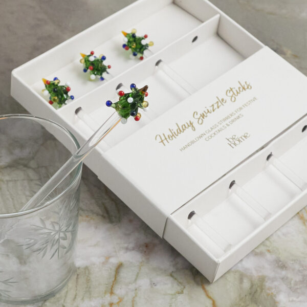 Tree Glass Swizzle Sticks, Set of 4 - Image 4