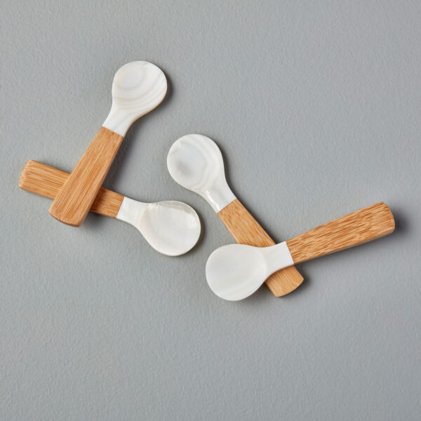 Seashell & Bamboo Spoons, Small, Set of 4 - Image 3