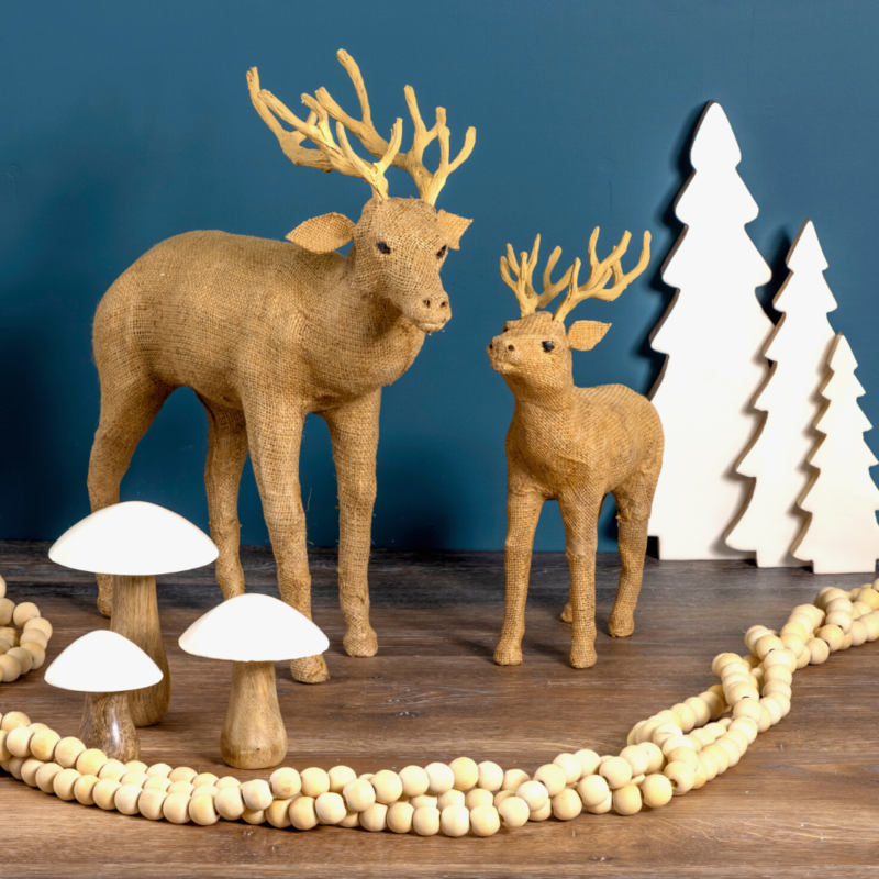 Mango Wood & Enamel Mushroom, Small - Image 2