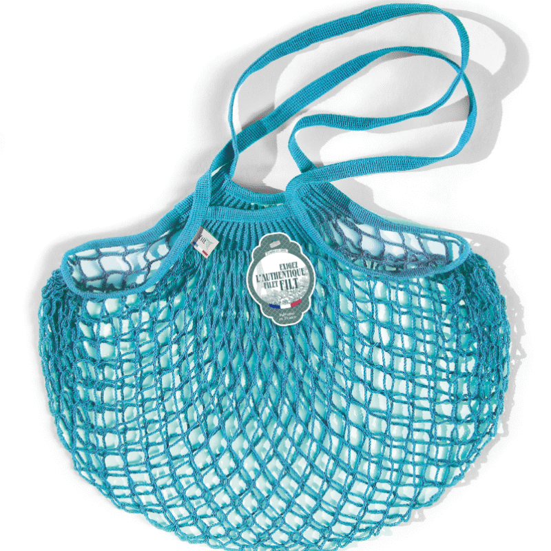 Filt Turquoise Cotton Shopper Medium - 220 BLEU.JOYAU