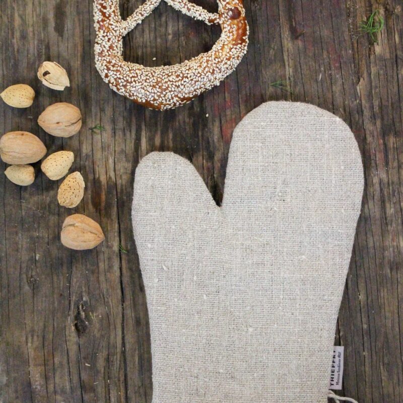 Thieffry Belgian Linen Oven Mitt, Raw Natural