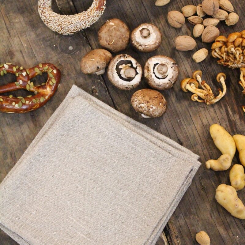 Thieffry Belgian Linen Napkins, Raw Natural, Set of 4