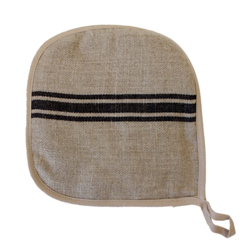 Thieffry Belgian Linen Potholder, Black
