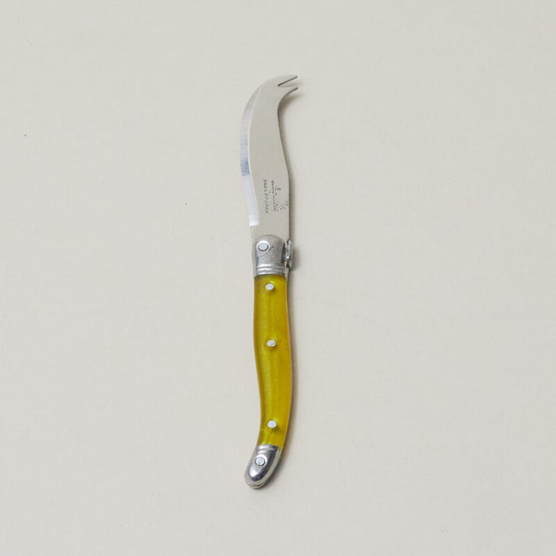 Laguiole Mini Fork-tipped Knife, Yellow - Image 2