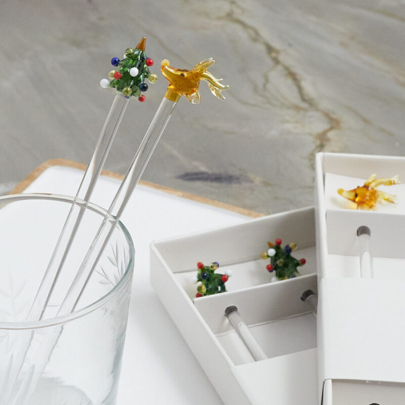 Reindeer Glass Swizzle Sticks, Set of 4 - Image 4