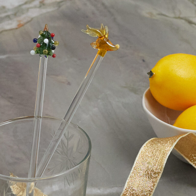 Reindeer Glass Swizzle Sticks, Set of 4 - Image 3