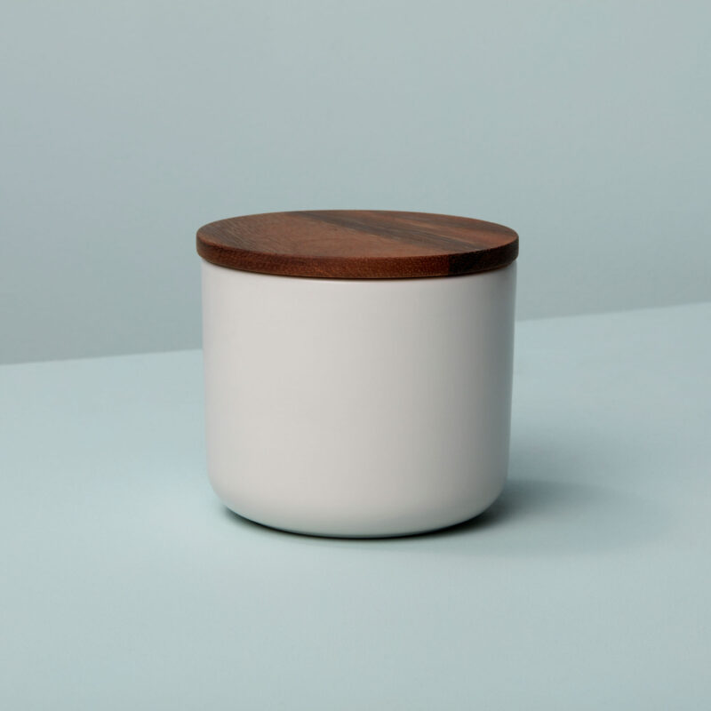 Brampton Stoneware Canister, White, Medium