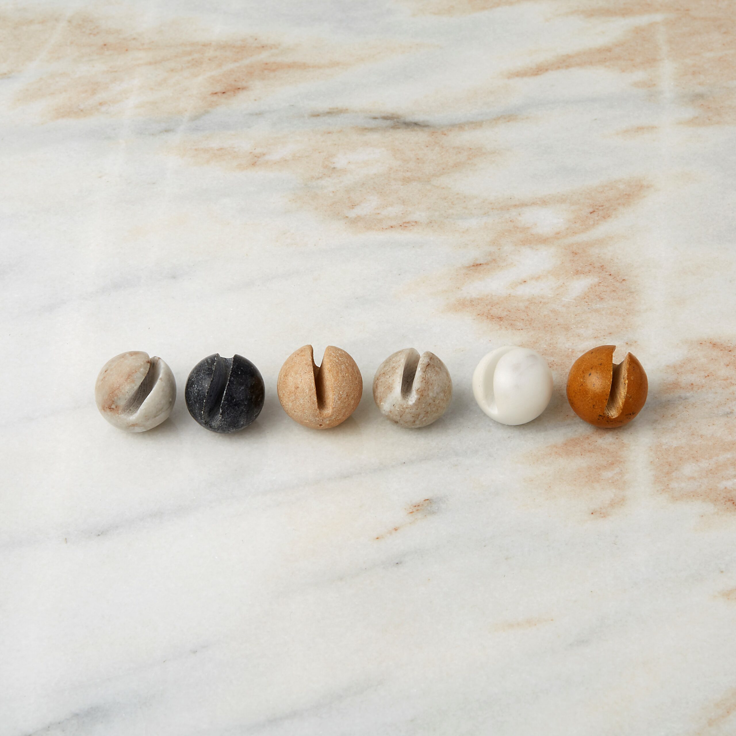 Assorted Marble Orb Drink Charm, Set of 6