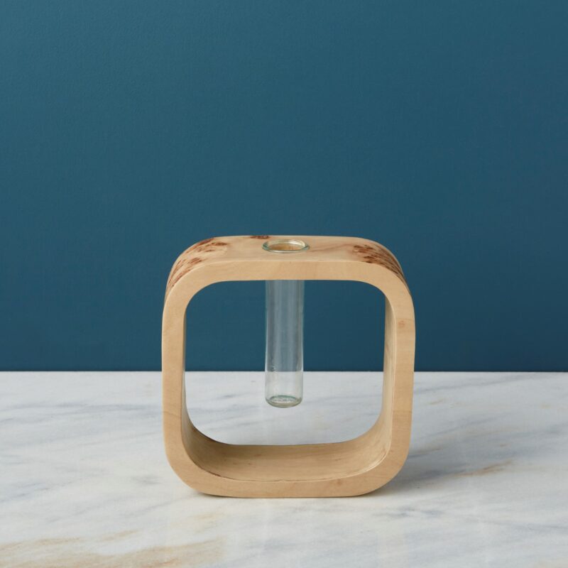 Soliflore Uma en loupe de bois, Petit