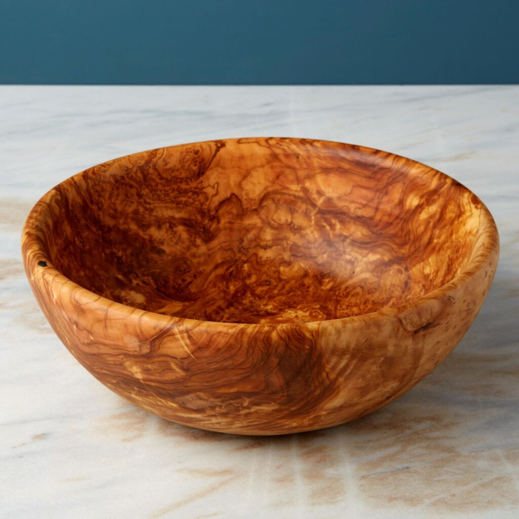 Bol Ovale En Bois D'Olivier Figura Santa Lido - 21 X 13 Cm, Grain Unique, Huile Lin Pressée à Froid (B-Ware)