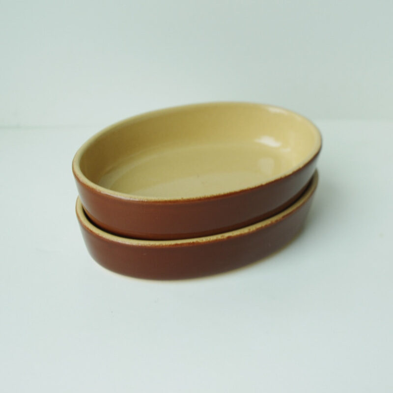 Poterie Renault Oval Dish - Small (0.25 L) - Brown