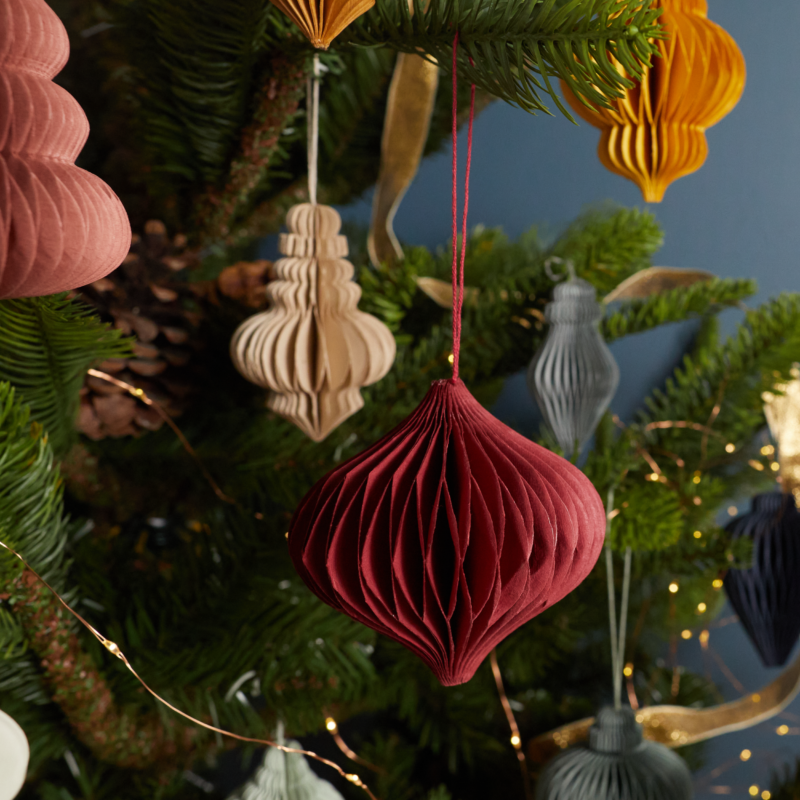 Recycled Paper Accordion Ornaments Set of 10 - Image 8
