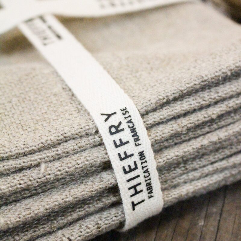 Thieffry Belgian Linen Tablecloth, Medium Rectangle, Raw Natural