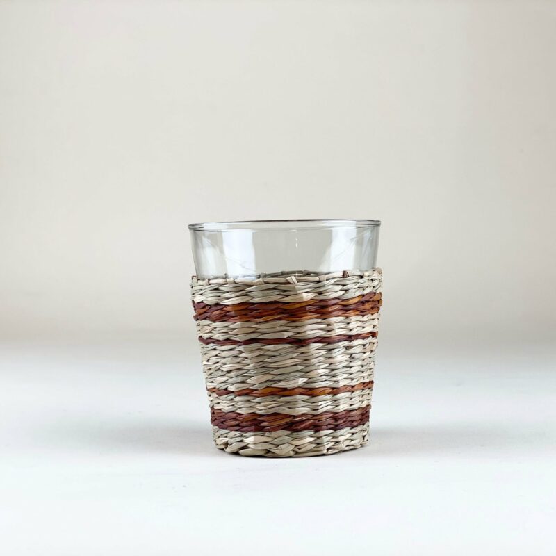 Verre en herbe de mer à rayures marrons