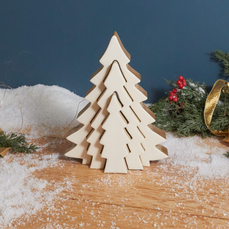 Mango Wood & Enamel Pop-Out Tree