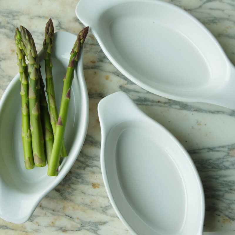 Poterie Renault Handled Oval Dish (0.30 L) White
