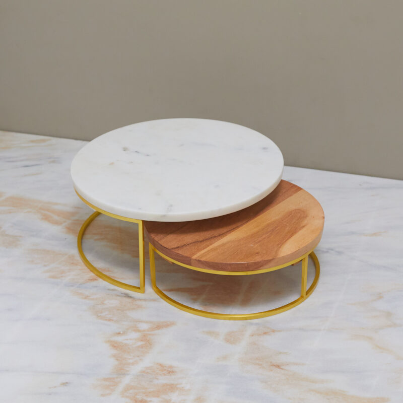 Garnet Raised Platters, Nested Set of 2 - Image 2