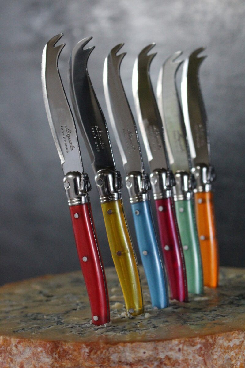 Laguiole 12 Piece Mini Fork Tipped Cheese Knife Set, Rainbow - Image 4