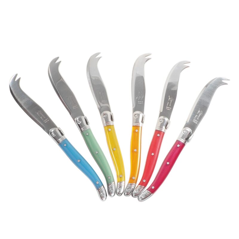 Laguiole 12 Piece Mini Fork Tipped Cheese Knife Set, Rainbow - Image 3