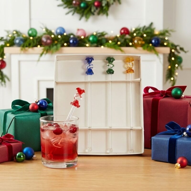 Peppermint Candy Swizzle Sticks, Set of 4